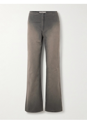 Our Legacy - Biker Low-rise Wide-leg Herringbone Jeans - Gray - EU 32,EU 34,EU 36,EU 38,EU 40,EU 42