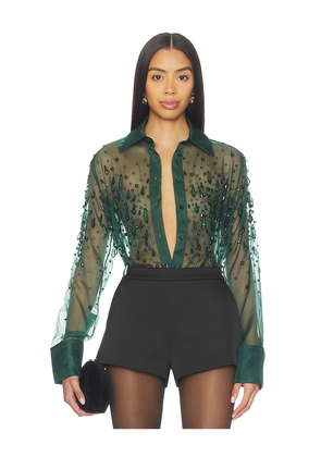 retrofete Aubriella Shirt in Green. Size L. Also in M, S, XS.