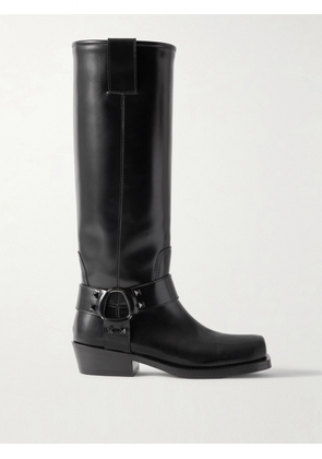 Valentino Garavani - Rockstud 40 Leather Knee Boots - Black - IT36,IT37,IT37.5,IT38,IT38.5,IT39,IT39.5,IT40,IT41,IT42