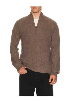 Rails Stark Quarter Zip Sweater in Brown. Size L. Also in M, S, XL/1X.