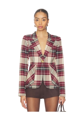 Smythe Patch Pocket Duchess Blazer in Red. Size 0. Also in 2, 4, 6, 8.