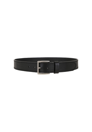 Vince 35mm Flat Belt With Stitched Edge Belt in Black. Size 30. Also in 32, 34, 36, 38.