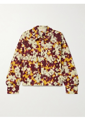 Ulla Johnson - Aria Embellished Printed Cotton-poplin Shirt - Yellow - US0,US2,US4,US6,US8,US10,US12,US14,US16