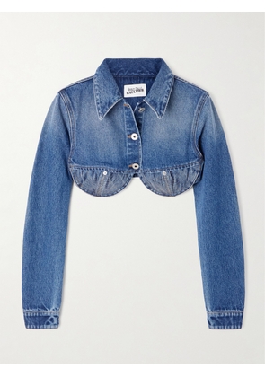 Jean Paul Gaultier - Cropped Denim Jacket - Blue - FR 34,FR 36,FR 38,FR 40,FR 42