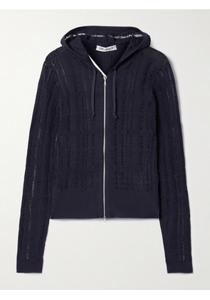 Our Legacy - Compact Distressed Cotton-blend Hoodie - Blue - FR 32,FR 34,FR 36,FR 38,FR 40,FR 42