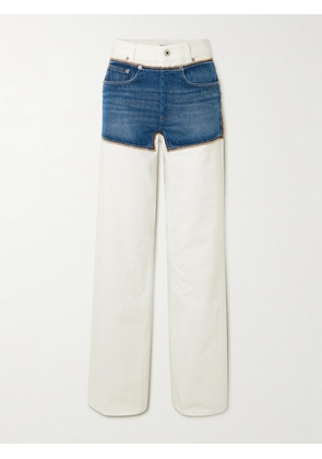 Jean Paul Gaultier - Petit Grand Two-tone Wide-leg Jeans - Blue - 24,25,26,27,28,29,30,31,32