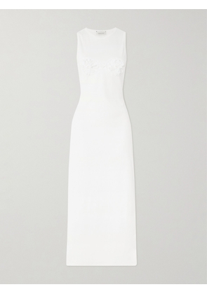 Magda Butrym - Crochet-trimmed Ribbed Stretch-cotton Jersey Midi Dress - White - FR 34,FR 36,FR 38,FR 40,FR 42