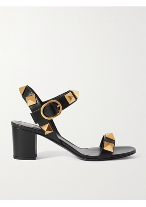 Valentino Garavani - Valentino Garavani Roman Stud Leather Sandals - Black - IT35,IT35.5,IT36,IT36.5,IT37,IT37.5,IT38,IT38.5,IT39.5,IT40