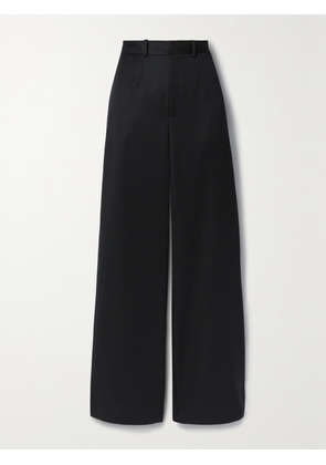 GRACE LING - Cutout Wool-gabardine Wide-leg Pants - Black - FR 34,FR 36,FR 38,FR 40,FR 42