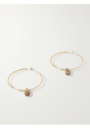 Isabel Marant - Large Gold-tone Agate Hoop Earrings - One size