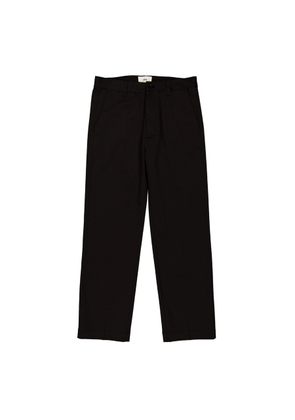 Ami Paris Mens Black Chino Cotton Twill Trousers