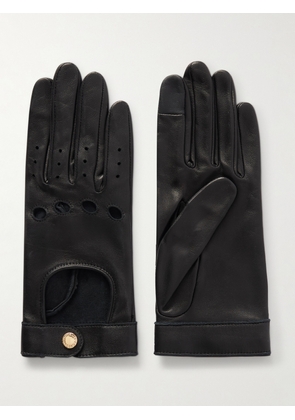 Agnelle - Rose Leather Gloves - Black - 6,6.5,7,7.5,8,8.5