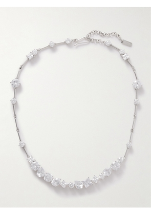 Completedworks - Rhodium-plated Cubic Zirconia Necklace - Silver - One size
