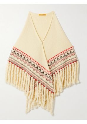 Guest In Residence - Cloud Chalet Fringed Fair Isle Wool And Cashmere-blend Shawl - Yellow - One size