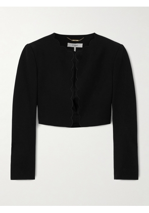Chloé - Scalloped Cotton-blend Twill Jacket - Black - FR 34,FR 36,FR 38,FR 40,FR 42,FR 44,FR 46