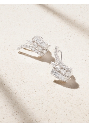 YEPREM - 18-karat White Gold Diamond Earrings - One size