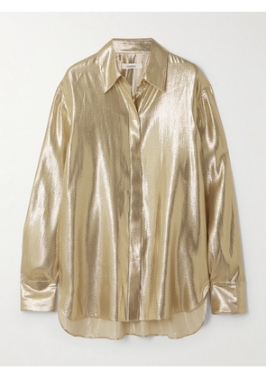 Joseph - Capri Metallic Silk-blend Shirt - Gold - FR 34,FR 36,FR 38,FR 40,FR 42,FR 44