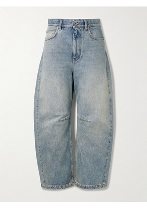 LOEWE - Embroidered High-rise Barrel-leg Jeans - Blue - FR 32,FR 34,FR 36,FR 38,FR 40,FR 44