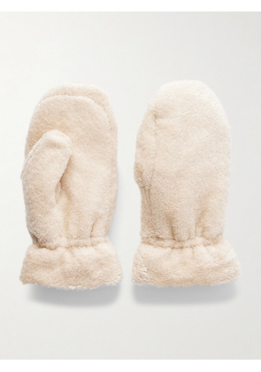 Moncler - Embroidered Fleece Gloves - Neutrals - S,M,L