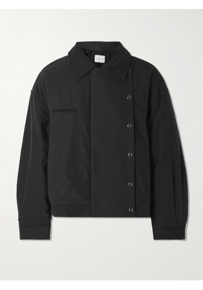 Deiji Studios - Lapel Padded Tencel And Cotton-blend Jacket - Black - XXS,XS,SM,ML