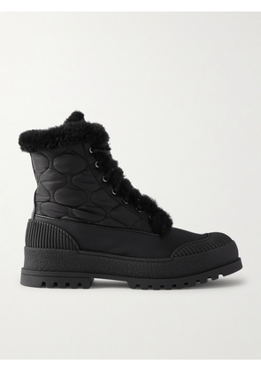 Aquazzura - Glacier Shearling-lined Quilted Nylon And Leather Ankle Boots - Black - IT36,IT36.5,IT37,IT37.5,IT38,IT38.5,IT39,IT39.5,IT40,IT40.5,IT41,IT41.5,IT42