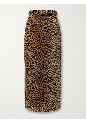 Adam Lippes - Levi Belted Leopard-print Chenille Maxi Skirt - Animal print - US2,US4,US6,US8,US10