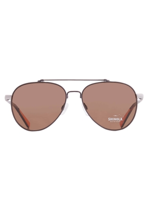 Shinola Brown Pilot Unisex Sunglasses SH2101S 071 56