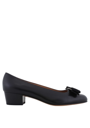 Ferragamo Vara Leather Pumps, Size 5 D
