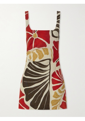 SIR. - Julietta Floral-print Linen Mini Dress - Cream - 01,2,3,4