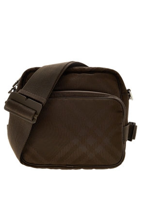 Burberry Checked Jacquard Zipped Shoulder Bag