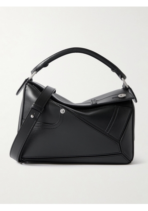 LOEWE - Puzzle Panta Small Textured-leather Shoulder Bag - Black - One size