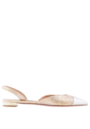 Aquazzura Milanese Laminated Leather Flats
