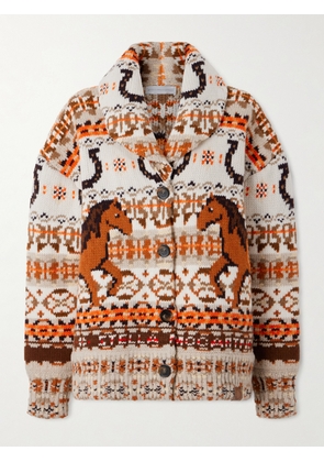 Stella McCartney - Jacquard-knit Wool Cardigan - Brown - xx small,x small,small,medium,large