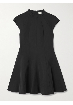 STAUD - Ellie Paneled Cotton-blend Faille Mini Dress - Black - x small,small,medium,large,x large
