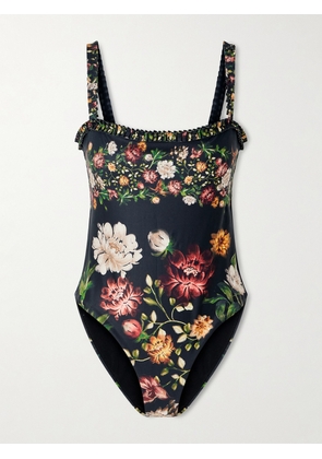 Agua by Agua Bendita - Limón Paramo Ruffled Floral-print Swimsuit - Multi - x small,small,medium,large,x large