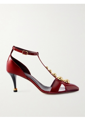 Chloé - Cleiat Embellished Patent-leather Pumps - Red - IT35,IT36,IT36.5,IT37,IT37.5,IT38,IT38.5,IT39,IT39.5,IT40,IT40.5,IT41