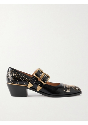 Chloé - Susanna Studded Leather Mary Jane Pumps - Black - IT35,IT35.5,IT36,IT36.5,IT37,IT37.5,IT38,IT38.5,IT39,IT39.5,IT40,IT40.5,IT41,IT41.5,IT42
