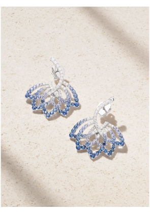Garrard - 18-karat White Gold, Sapphires And Diamond Earrings - One size