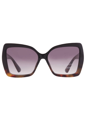 French Connection FC 23 145 EMB BLK Smoke Cat Eye Ladies Sunglasses 10266541.LTS EMB BLK