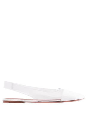 Amina Muaddi Patent Transparent Ane Glass Flats, Brand Size 36 (US Size 6)