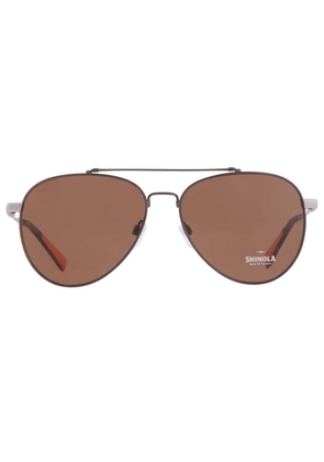 Shinola Brown Pilot Unisex Sunglasses SH2101S 071 60
