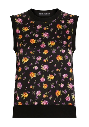 Dolce & Gabbana floral tank top - Black