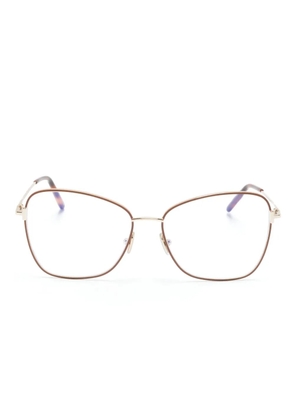 TOM FORD Eyewear two-tone butterfly-frame glasses - Gold