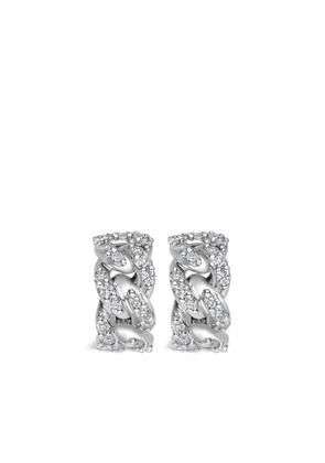LEO PIZZO 18kt white gold Groumette diamond earring - Silver