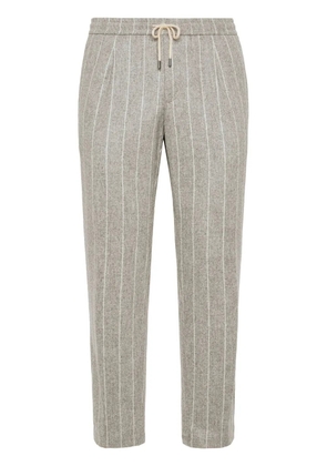 Boggi Milano striped flannel trousers - Neutrals