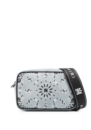 AMIRI bandana embroidery crossbody bag - Blue