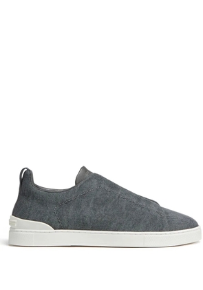 Zegna Triple Stitch canvas sneakers - Blue