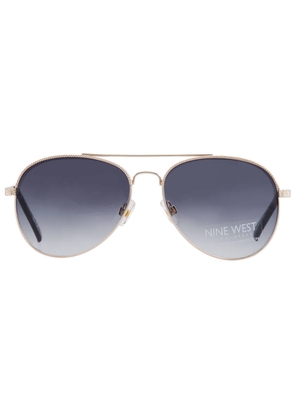 Nine West NW 23 478 GLD Smoke Pilot Ladies Sunglasses 10266655.LTS GLD