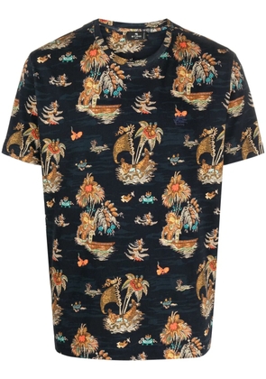 ETRO graphic-print cotton T-shirt - Blue