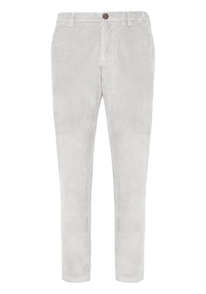 Boggi Milano stretch-velvet trousers - Grey